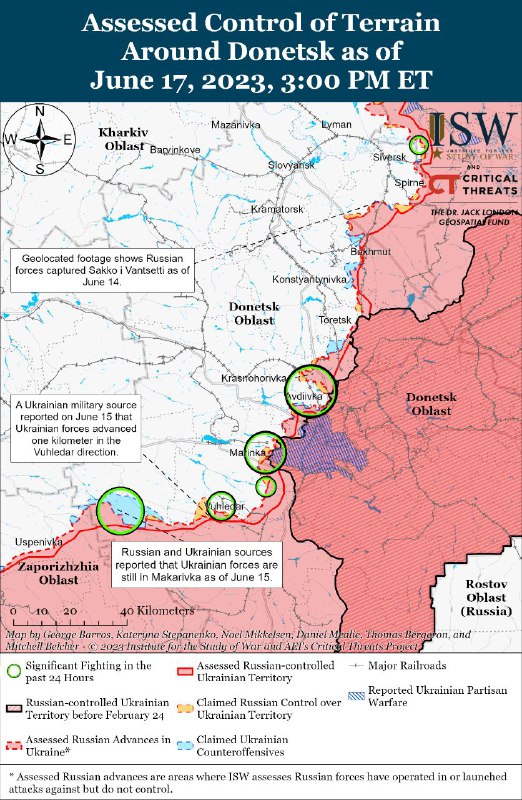 Аналітики Інституту вивчення війни у звіті ISW назвали ділянки та напрямки фронту, на яких Сили оборони здійснюють контрнаступальні дії: Аналітики Інституту вивчення війни у звіті ISW назвали ділянки та напрямки фронту, на яких Сили оборони здійснюють контрнаступальні дії: