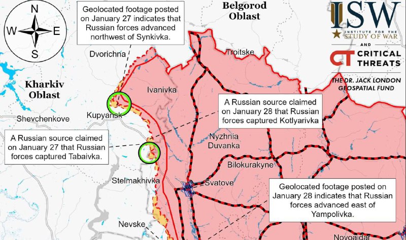 Російські війська досягли успіхів на критичному маршруті до Куп’янська – ISW