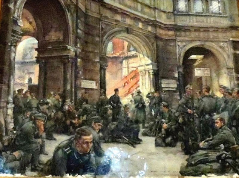 Альберт Янеш. Харківський залізничний вокзал у 1943 році.
Ця акварель знаходиться у Військово-історичному музеї у Відні Альберт Янеш. Харківський залізничний вокзал у 1943 році.
Ця акварель знаходиться у Військово-історичному музеї у Відні