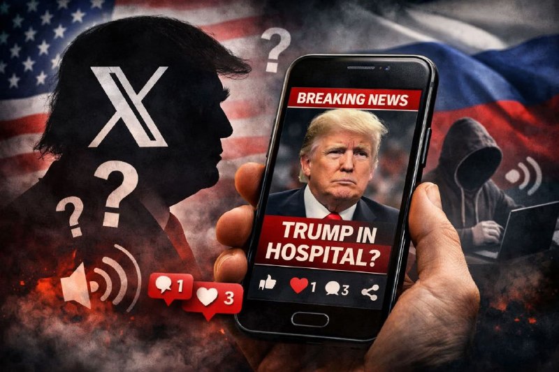 Інформаційний шум навколо теми "Трамп у лікарні" або навіть "Трамп помер", який сьогодні розігнали в американському сегменті X Інформаційний шум навколо теми "Трамп у лікарні" або навіть "Трамп помер", який сьогодні розігнали в американському сегменті X